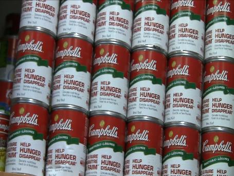 Photo of Community Food Room cans by Daniela Costa